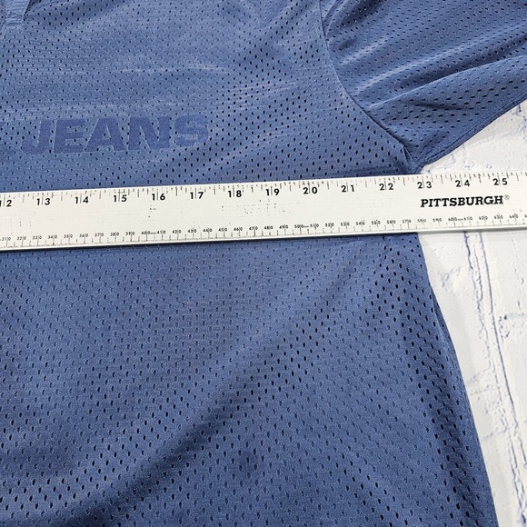 Vintage Tommy Hilfiger Tommy Jeans Blue Mesh Shirt Jersey Retro 90s MENS SZ L - Picture 6 of 10
